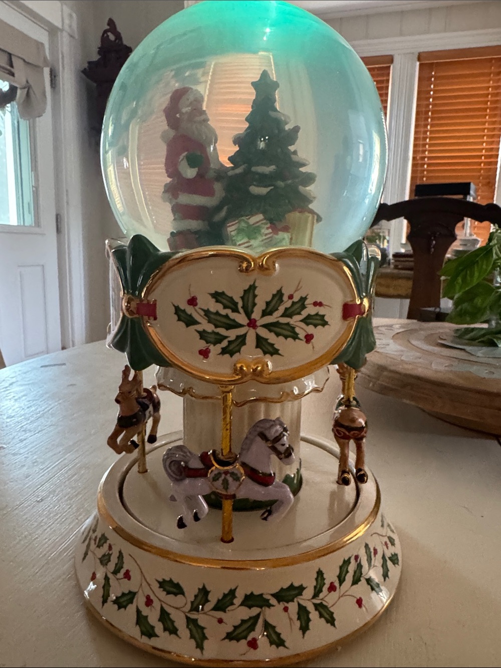 Lenox Christmas Carousel Snowglobe 2014